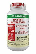 Giom S pes Na srst Biotin FORTE 180 tbl+25% zdarma