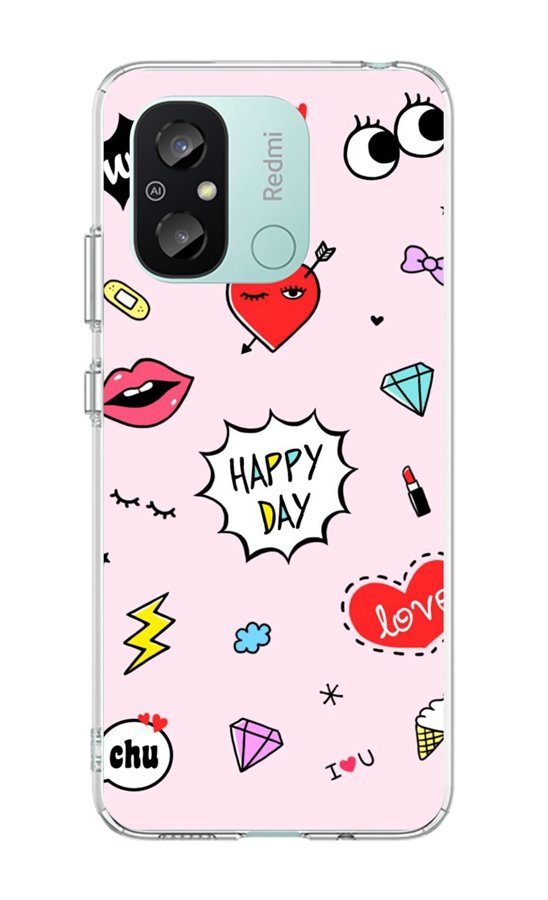 Kryt TopQ Image Xiaomi Redmi 12C Image pevný Happy Day 121633