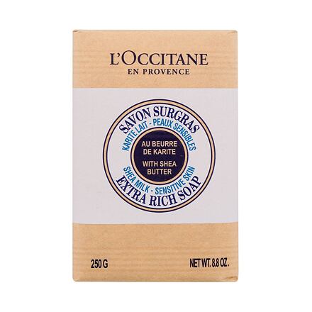 L'OCCitane Shea Milk Extra Rich Soap unisex mýdlo s bambuckým máslem pro citlivou pokožku 250 g unisex