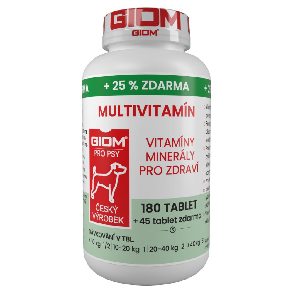 GIOM Multivitamín 180 tablet + 25% zdarma