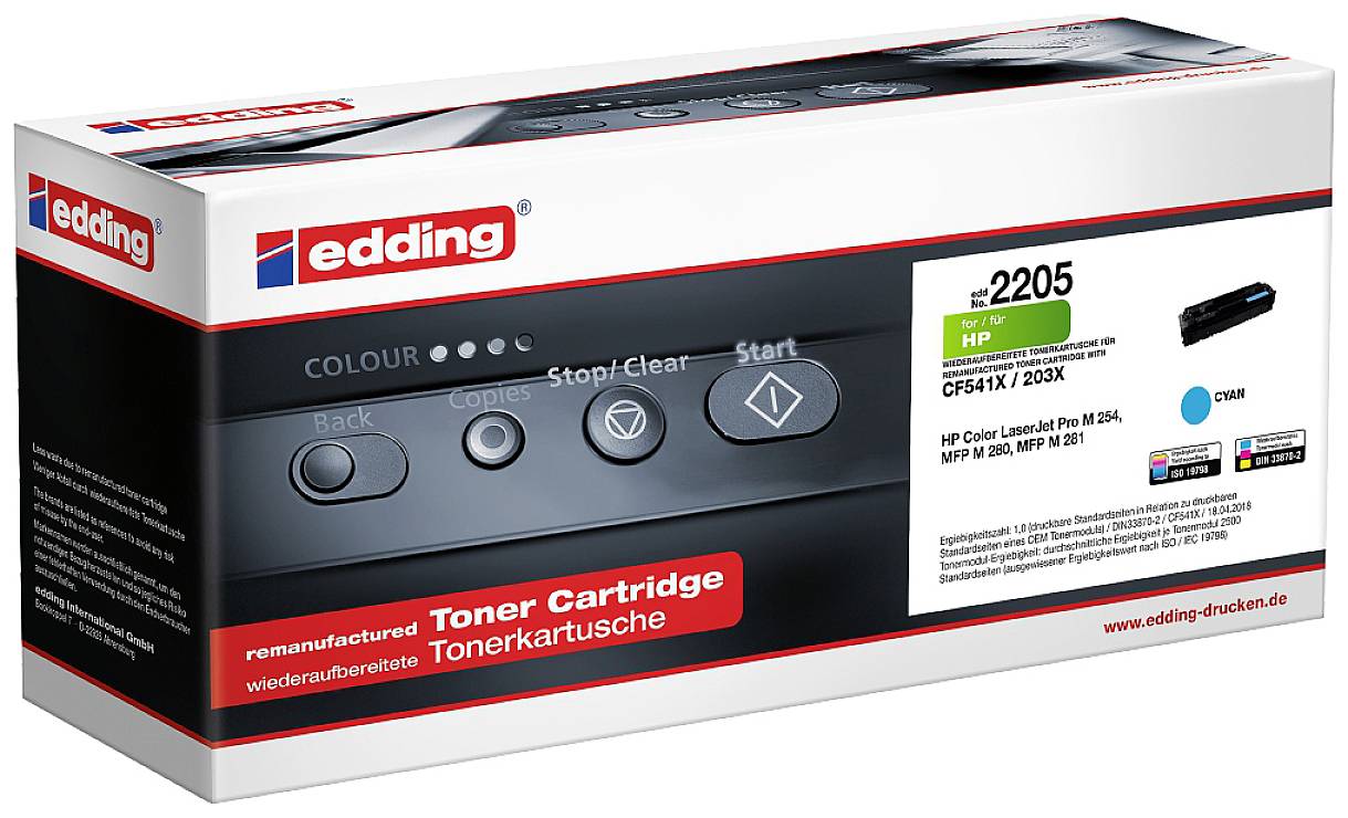 Edding EDD-2205 Toner náhradní HP 203X (CF541X) azurová 2500 Seiten kompatibilní toner