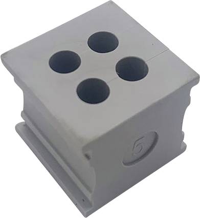 TRU COMPONENTS ELT 4/5 kabelová průchodka s drážkami Průměr svorky (max.) 5 mm elastomer šedá 1 ks