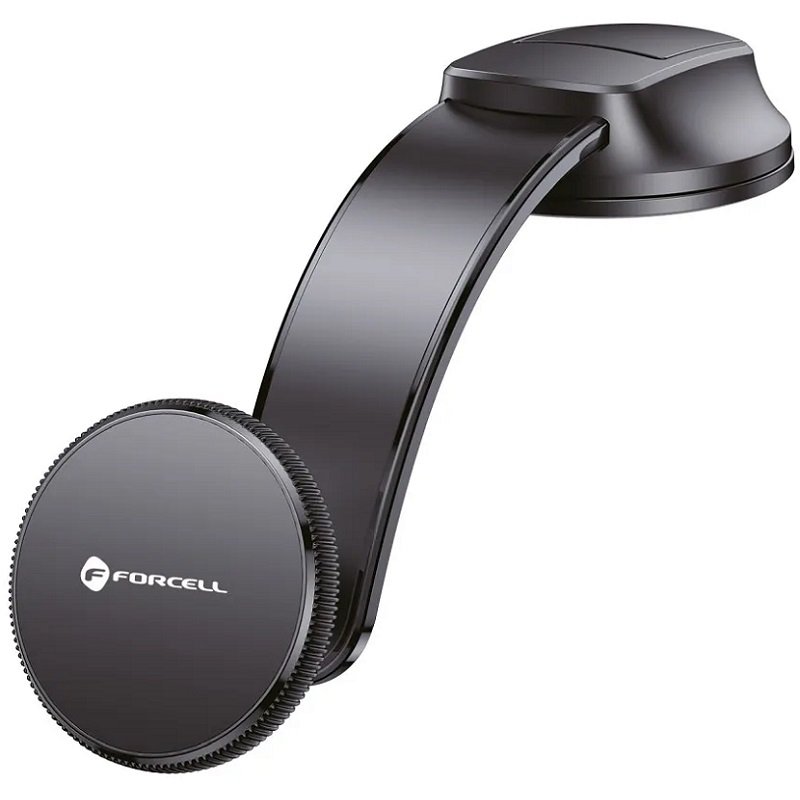 Držák FORCELL F-Grip MagFlex flexibilní s přísavkou na sklo, podpora MagSafe, kloub černý