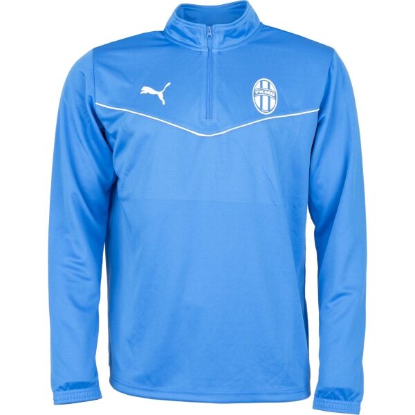 Puma TEAMRISE 1/4 ZIP TOP JR FK MLADÁ BOLESLAV Chlapecká mikina, modrá, velikost