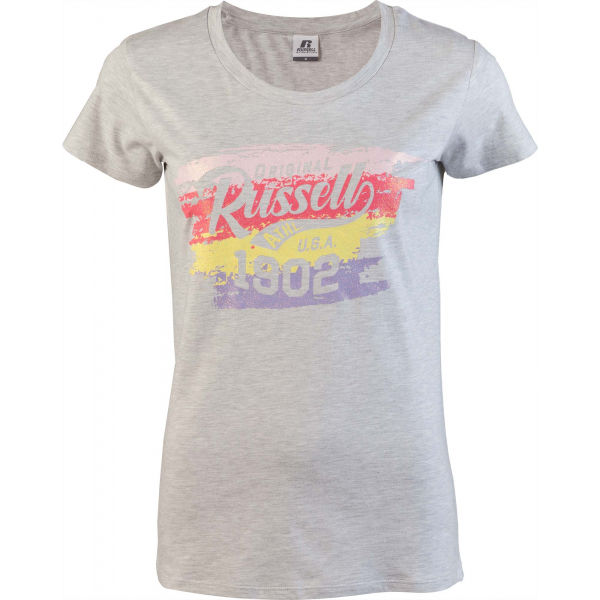 Russell Athletic REVEAL S/S CREWNECK TEE SHIRT Dámské tričko, šedá, velikost