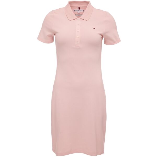 Tommy Hilfiger 1985 SLIM PIQUE POLO DRESS Dámské šaty, růžová, velikost