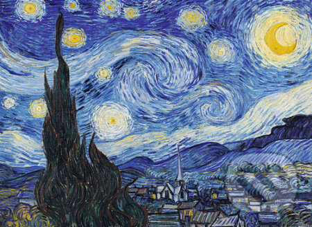 Dřevěné puzzle Art Vincent van Gogh Hvězdná noc - Trefl