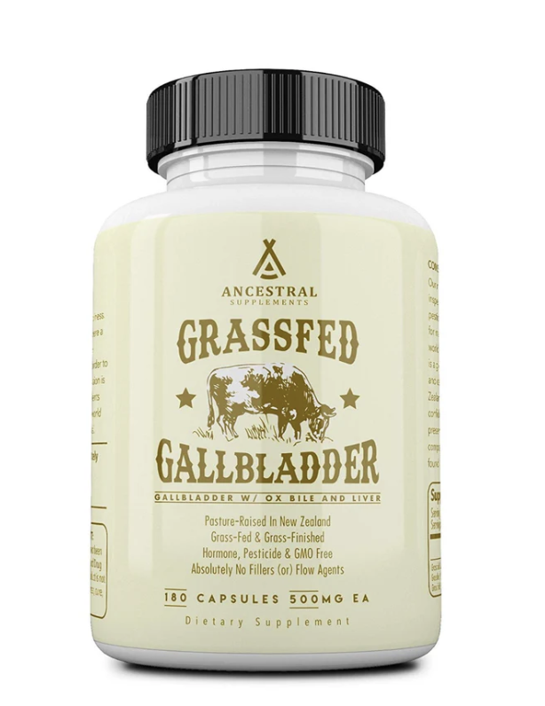 Ancestral Supplements, Grass-fed Gallbladder, hovězí žlučník, 180 kapslí, 90 dávek