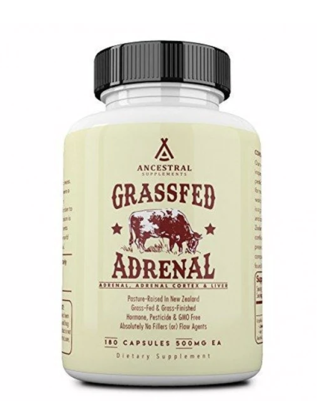 Ancestral Supplements, Grass-fed Adrenal, zdraví nadledvin, 180 kapslí, 180 dávek
