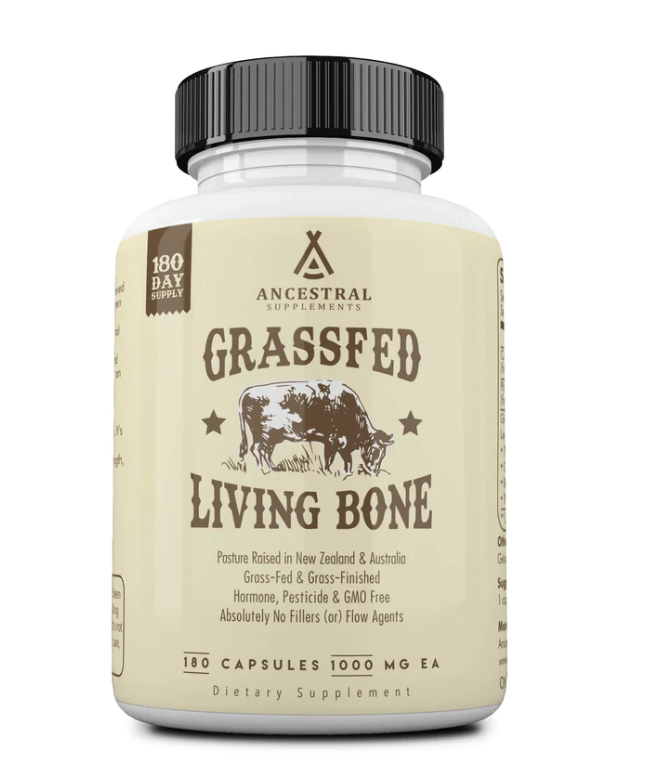 Ancestral Supplements, Grass-fed Living Bone, zdraví kostí, 180 kapslí, 180 dávek