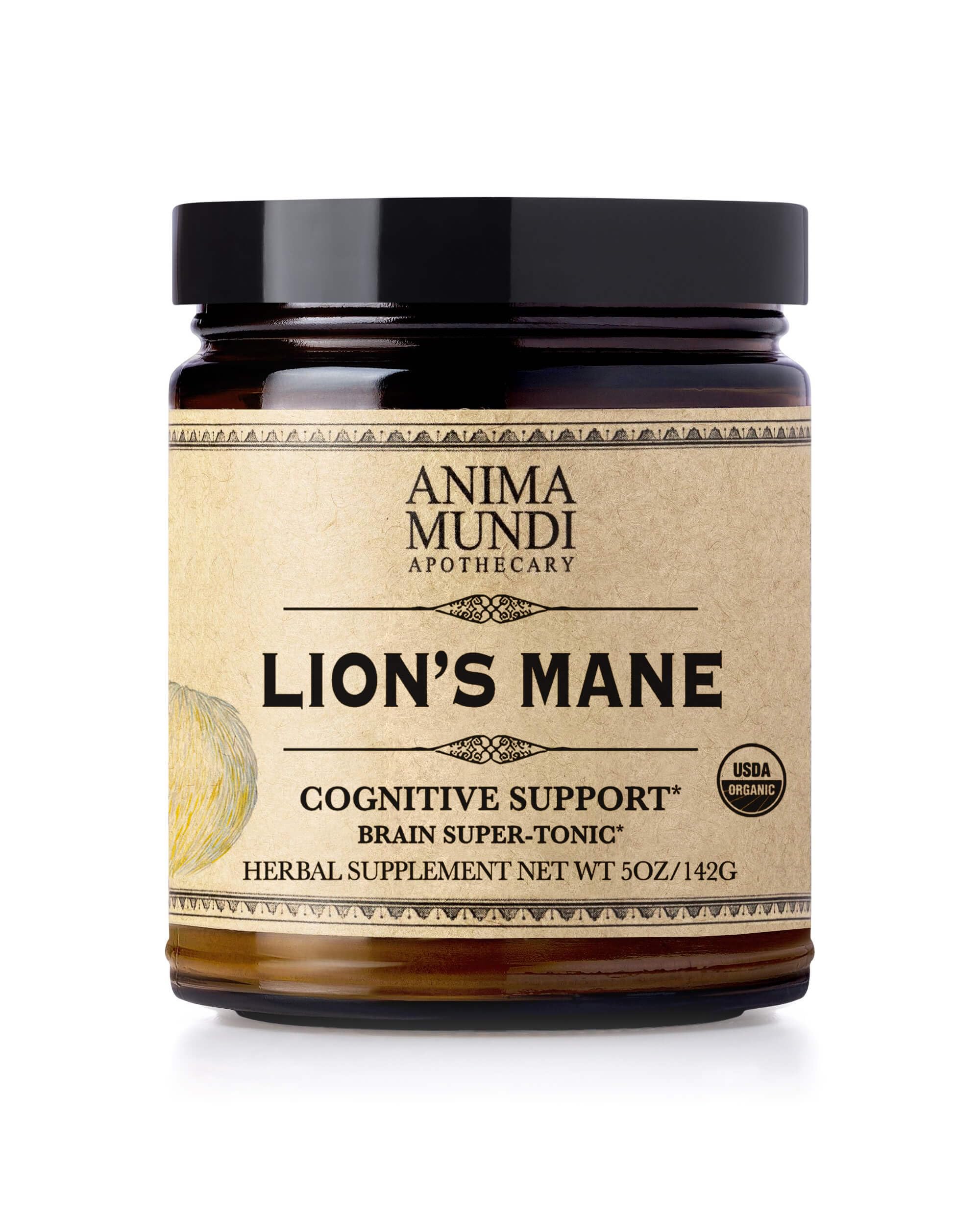 Anima Mundi Lions Mane, podpora kognitivních funkcí, 142 g
