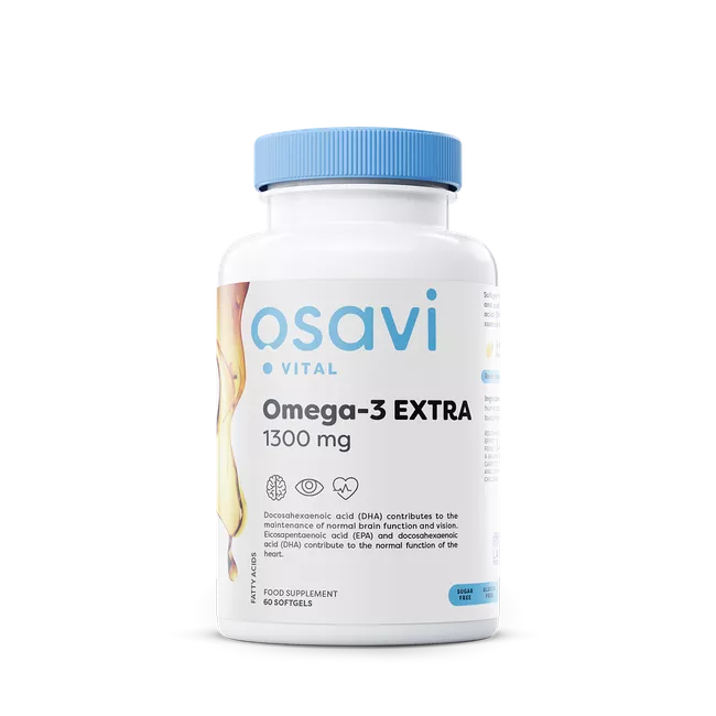 Osavi Omega-3 EXTRA, citrón, 1300 mg, 60 kapslí