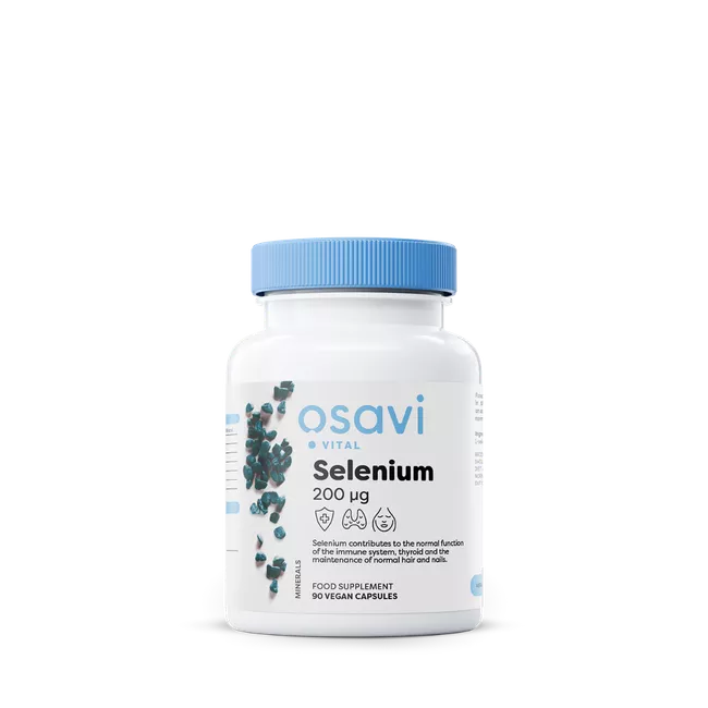 Osavi Selenium, Selen, 200 μg, 90 rostlinných kapslí