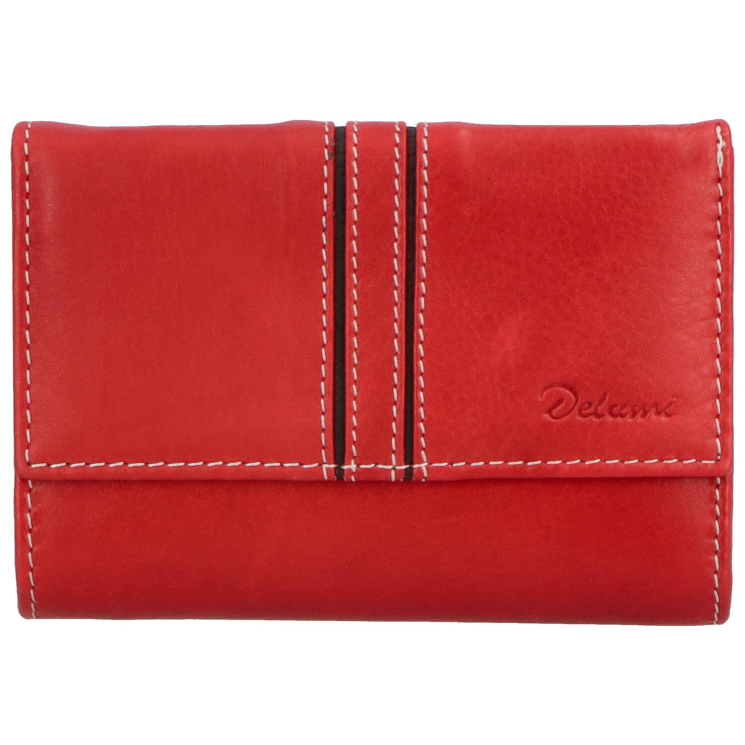 Dámská kožená peněženka červená - Delami Elaya červená