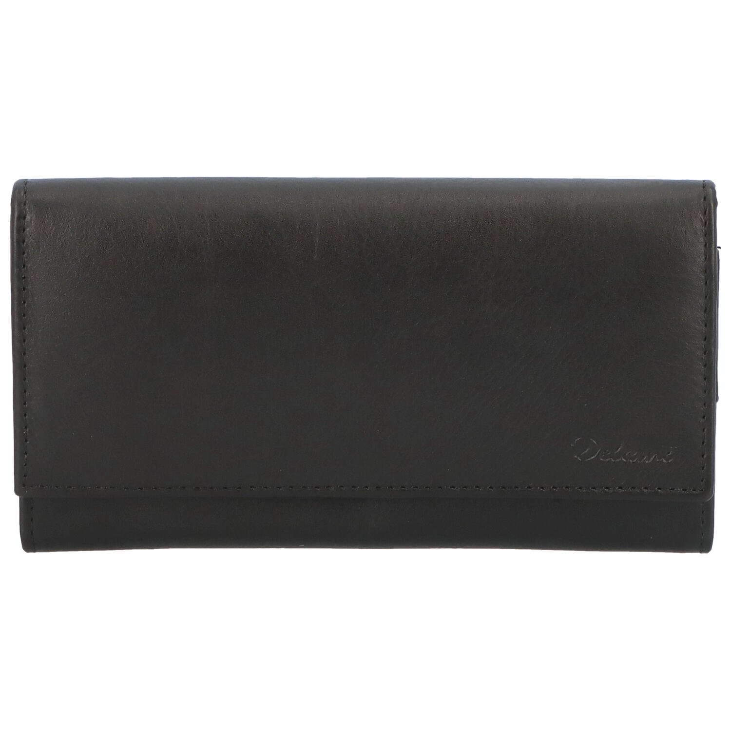 Dámská kožená peněženka černá - Delami Otilia černá
