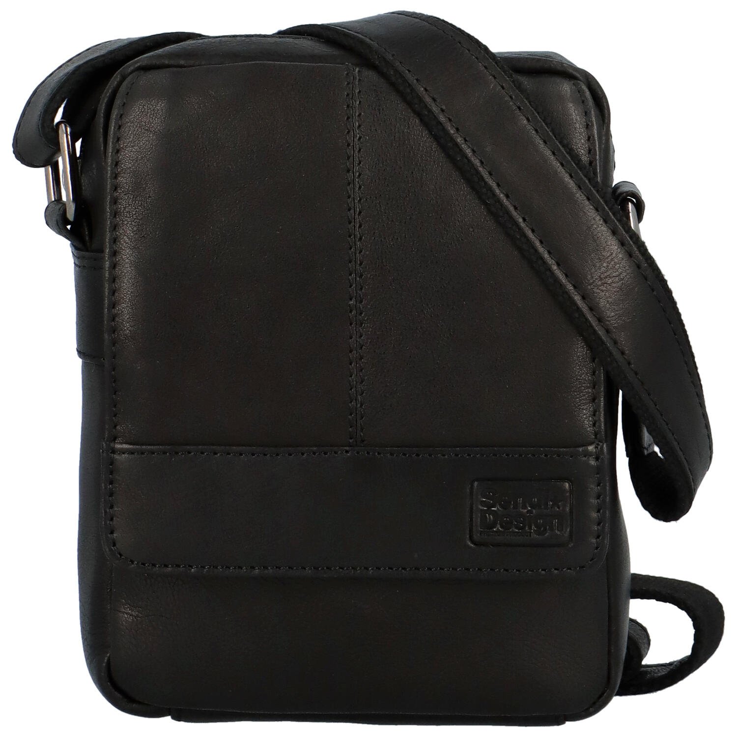 Pánská kožená crossbody taška černá - SendiDesign Loges černá