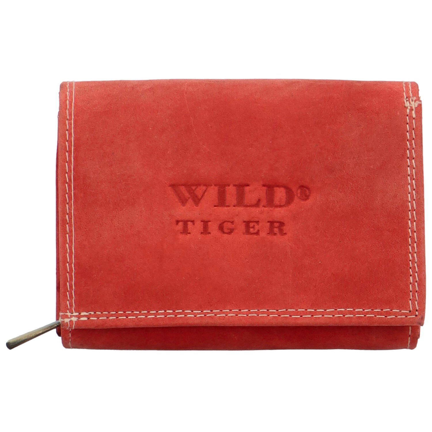 Dámská kožená peněženka červená - Wild Tiger Donalda červená