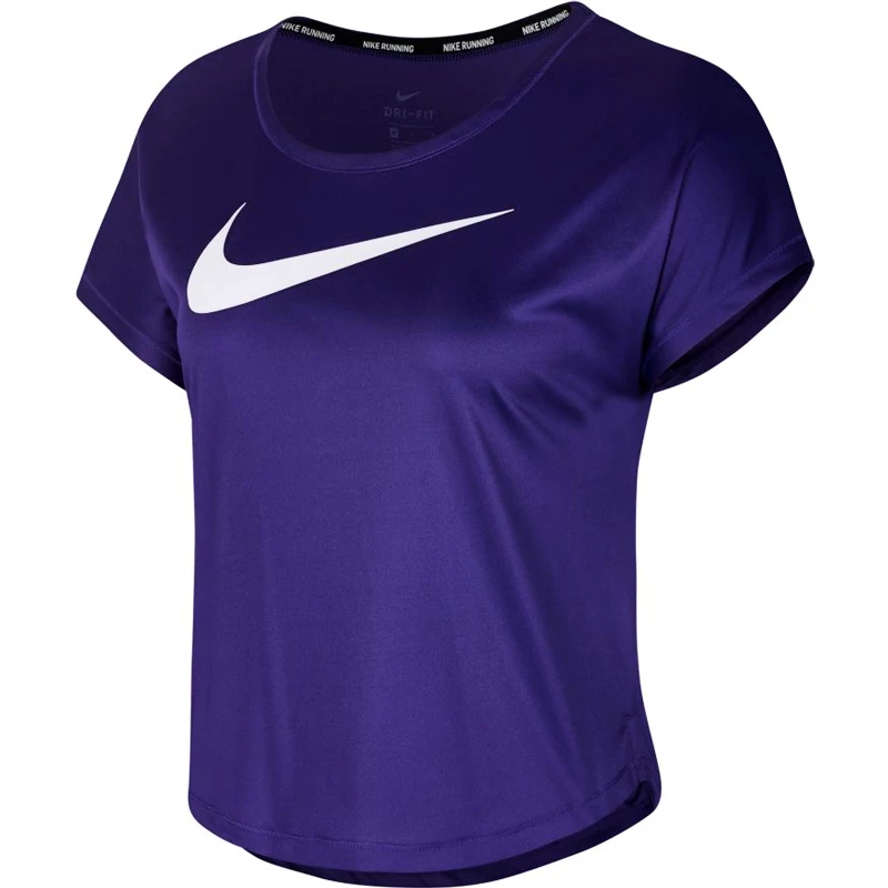 Dámské tričko Nike Swoosh Run Top SS fialové, XS