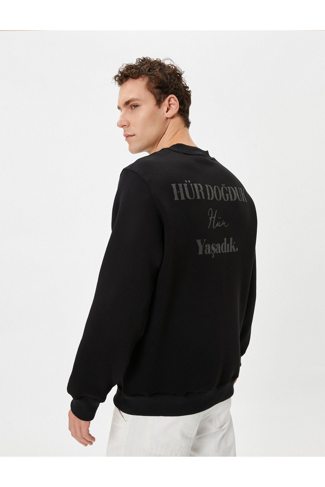 Koton Atatürk Signature Embroidered Sweatshirt Printed on the Back 100th Anniversary Special