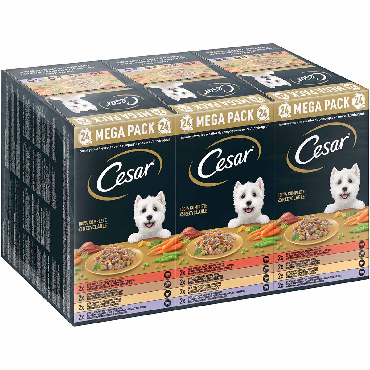 Vaničky Megapack Cesar 48 x 150 g - Landragout