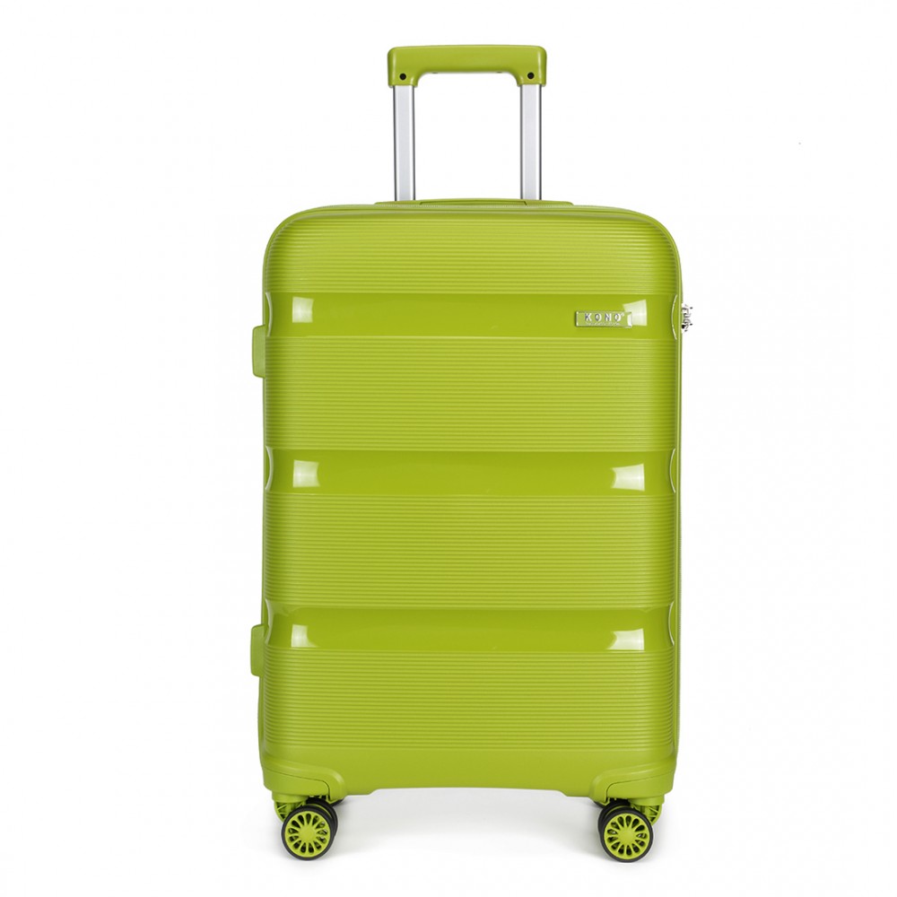 Cestovní kufr na kolečkách KONO Classic Collection - zelený - 77L