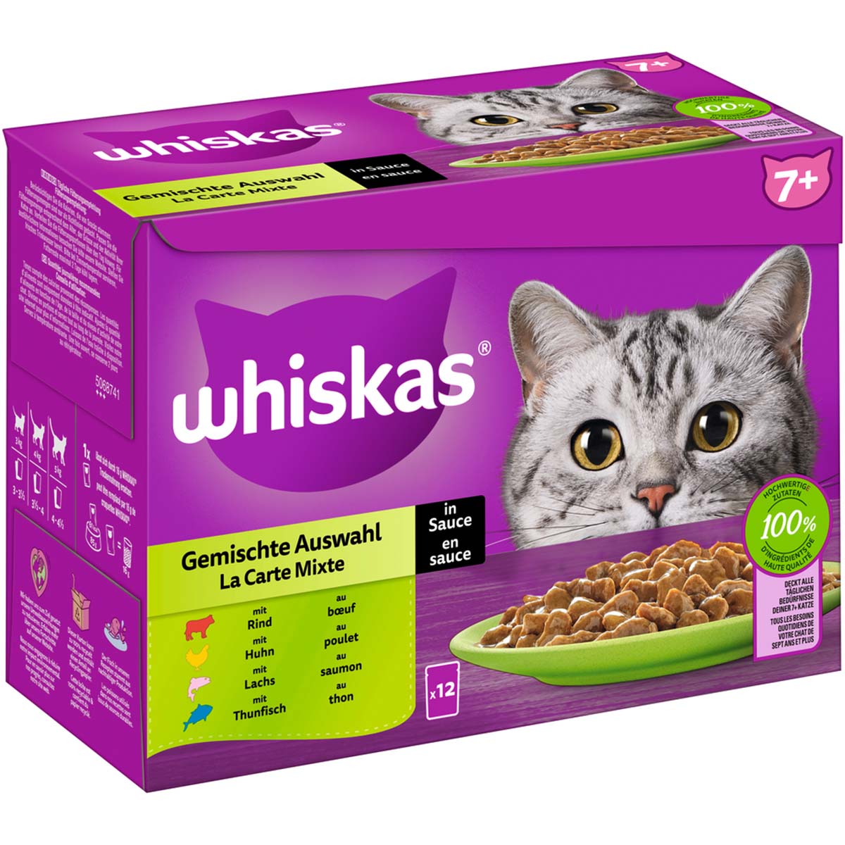 Whiskas Senior Multipack kapsičky 12 x 85 g / 100 g - 11+ drůbeží výběr v želé (85 g)