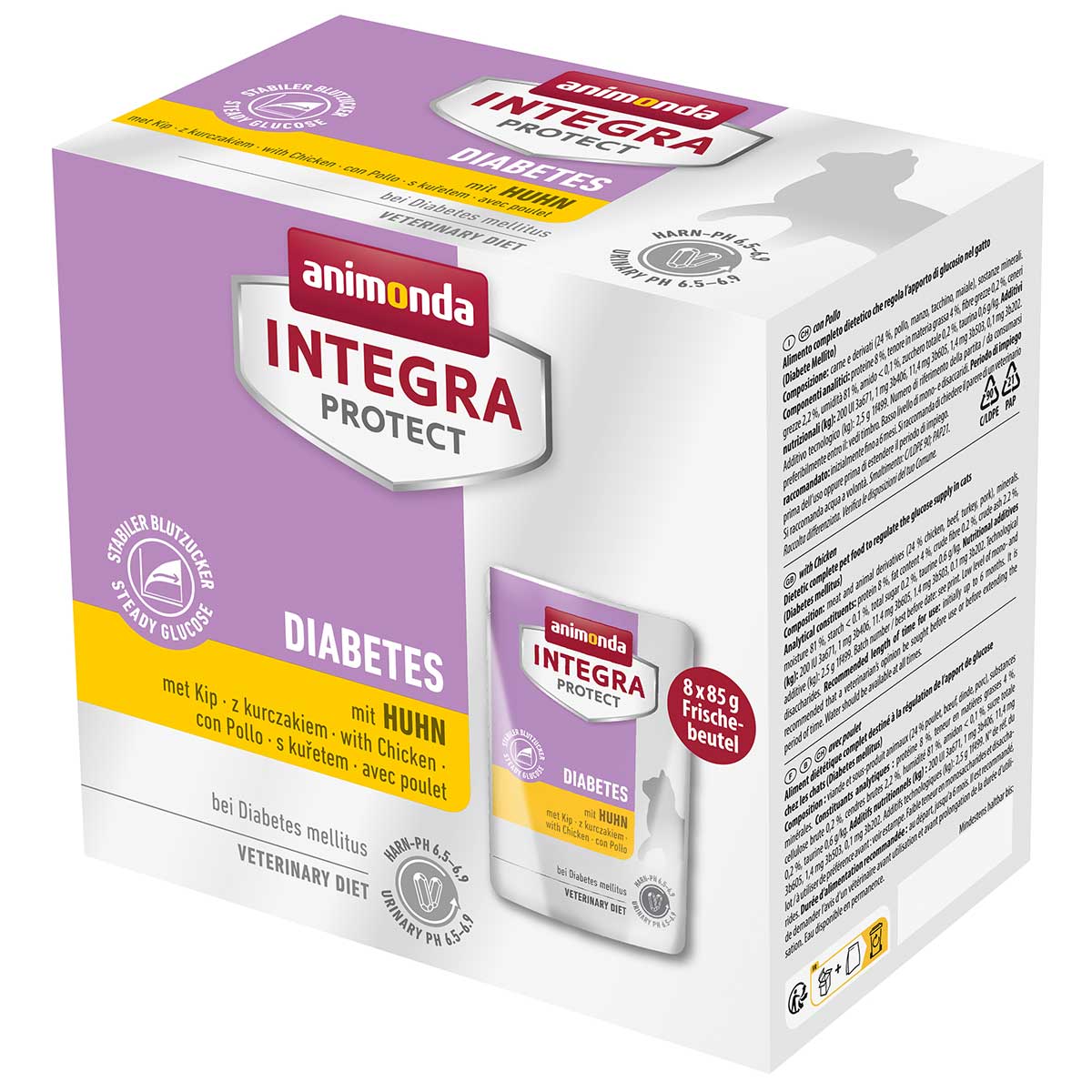 Animonda Integra Protect Adult Diabetes 8 × 85 g - kuřecí