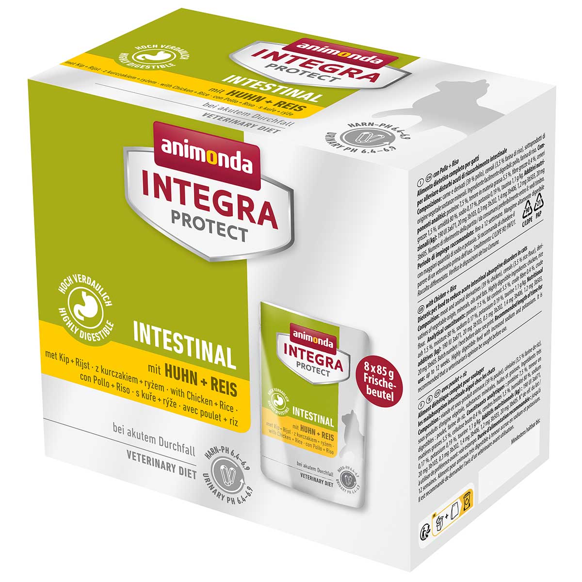 Animonda Integra Protect Adult Intestinal 8 × 85 g - kuřecí a rýže