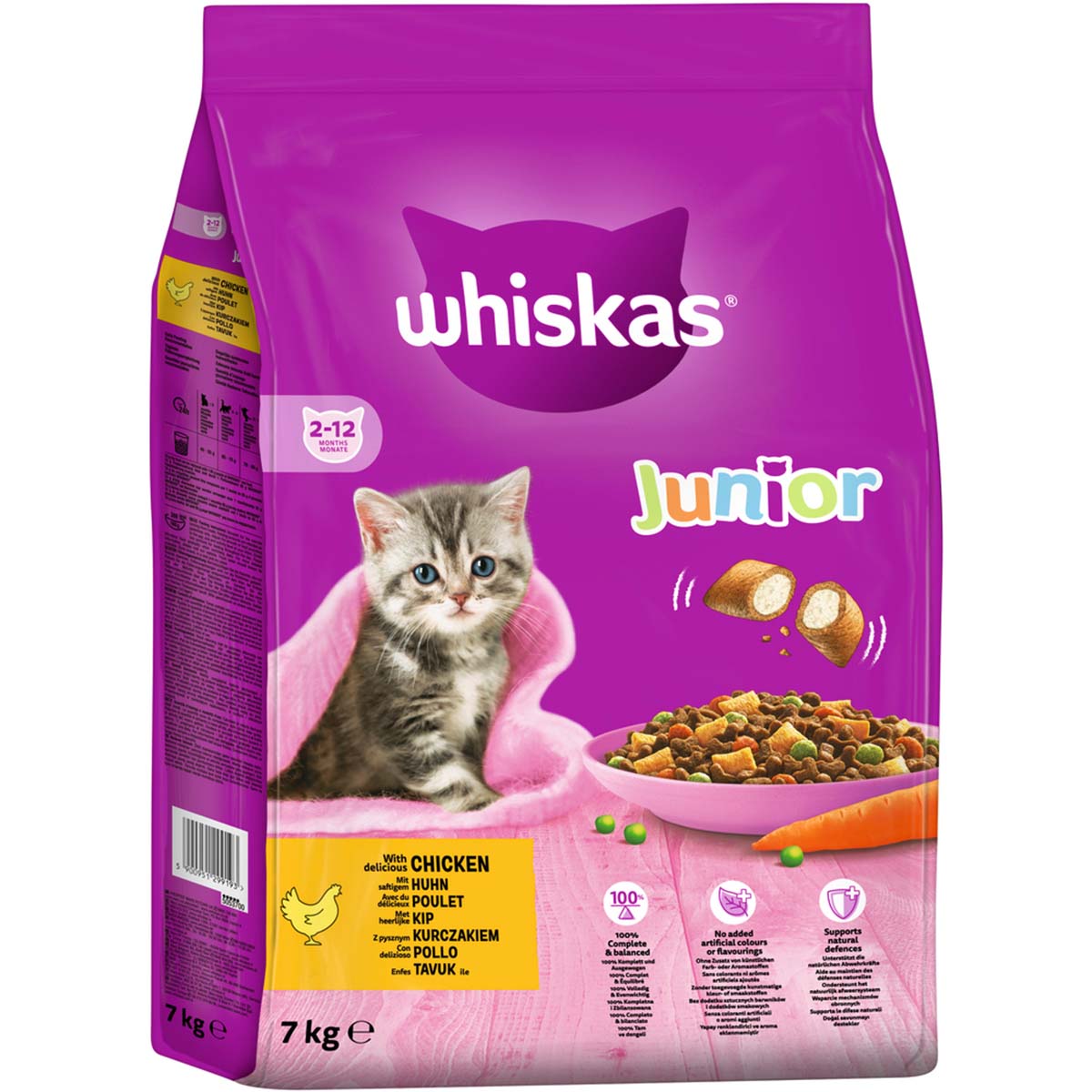 Whiskas Junior kuřecí - 7 kg