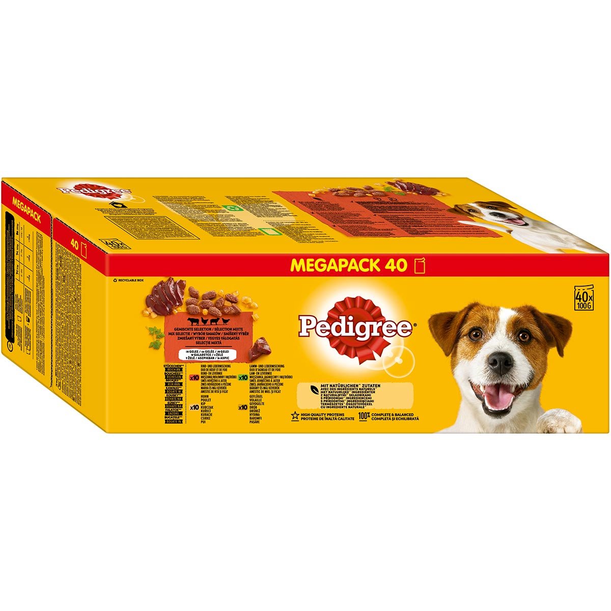 Pedigree kapsička Adult - 40 x 100 g - 4 varianty v želé