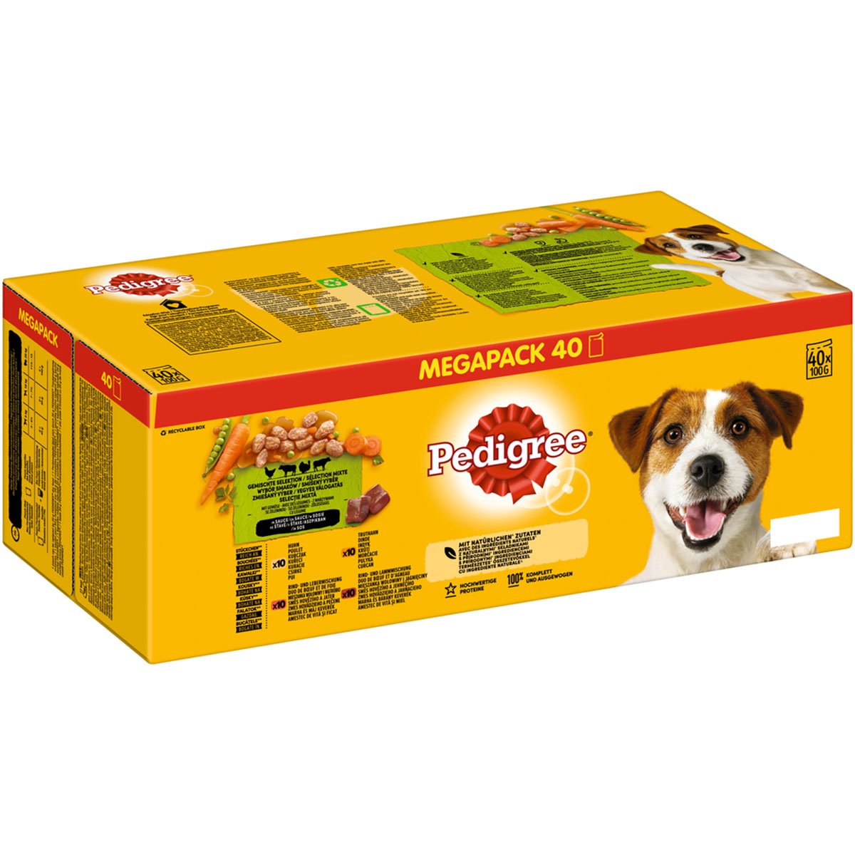 Pedigree kapsička Adult - 40 x 100 g - 4 varianty v omáčce