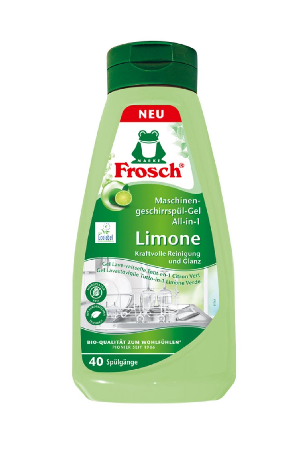 Gel do myčky Frosch - All In One, limetka, 650 ml