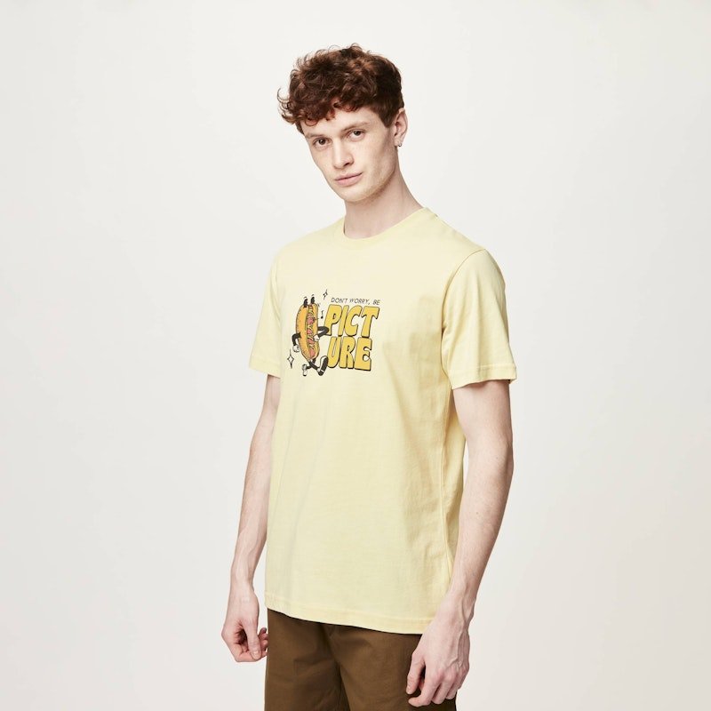 Pánské triko PICTURE Basement Mustard S/S