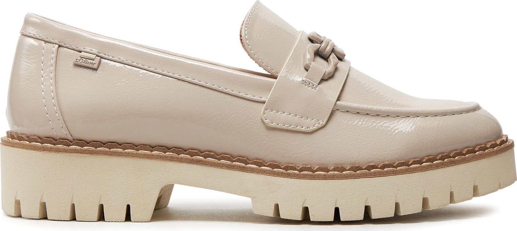 Loafersy s.Oliver 5-24702-42 Beige Patent 407