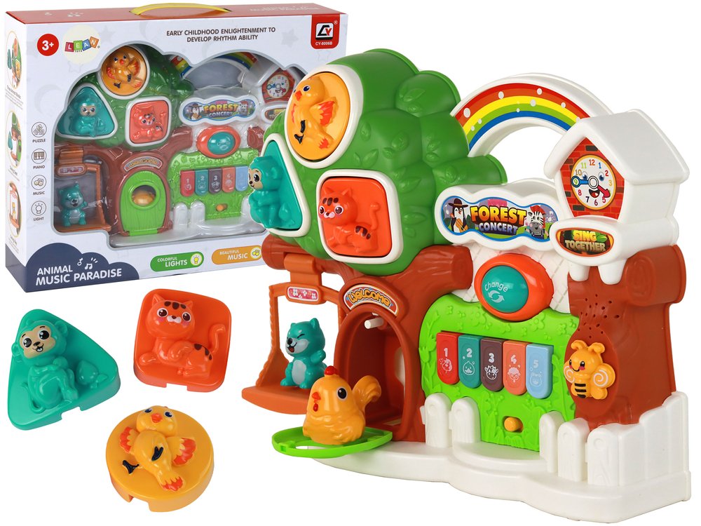 mamido Vzdělávací panel Les se zvířátky s pianem