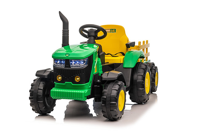 Mamido Mamido Dětský elektrický traktor s vlečkou 12V 7Ah zelený