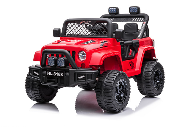 Mamido Mamido Dětské elektrické autíčko Jeep Power 4x4 červené