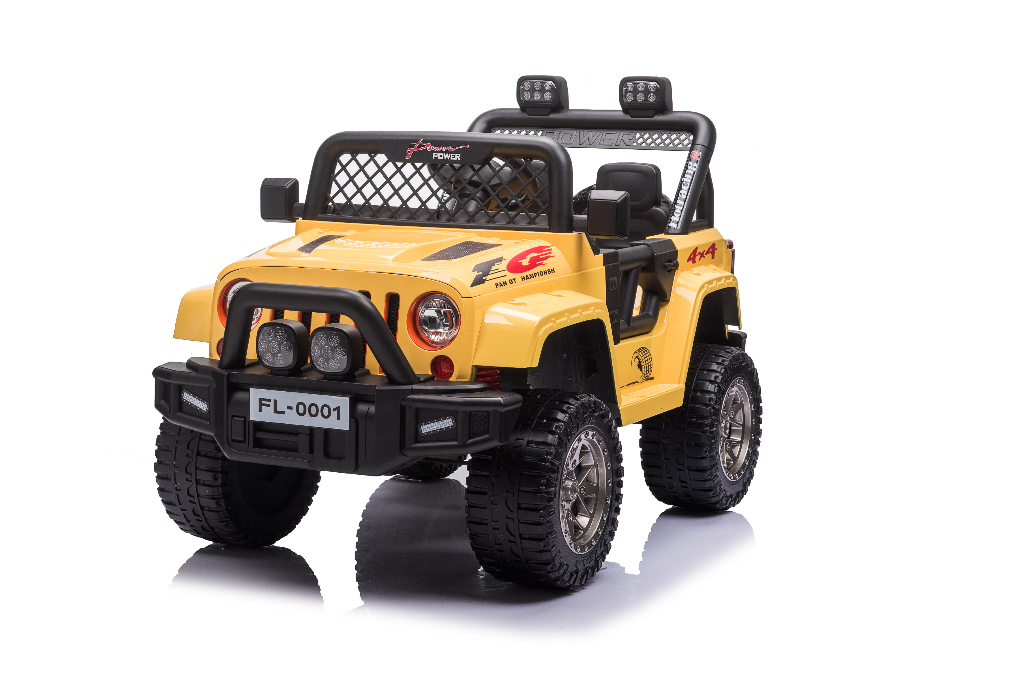 Mamido Mamido Dětské elektrické autíčko Jeep Power 4x4 žluté