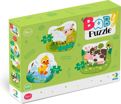 Baby puzzle Zvířátka ze statku 3v1