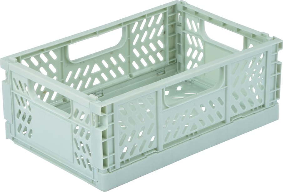 Plastový úložný box v mentolové barvě 21x14.5x8 cm – Homéa