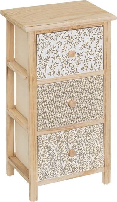 Vysoká komoda z masivu pavlovnie v přírodní barvě 34x61 cm – Casa Selección