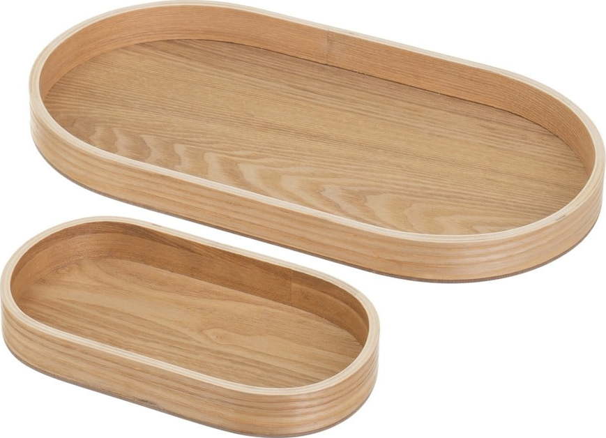 Dřevěné dekorativní tácy v sadě 2 ks 20x37 cm – Casa Selección