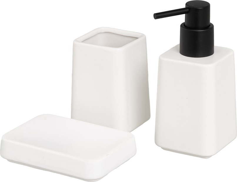 Bílá keramická sada doplňků do koupelny – Casa Selección