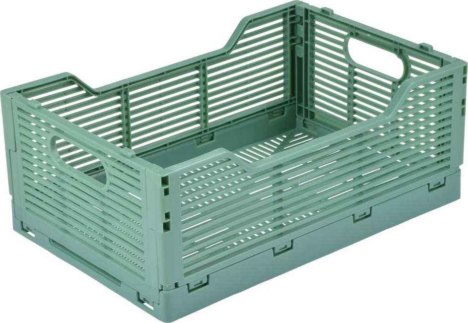 Světle zelený plastový úložný box 30x20x11.5 cm – Homéa