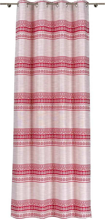 Červeno-béžový závěs 140x255 cm Doina – Mendola Fabrics