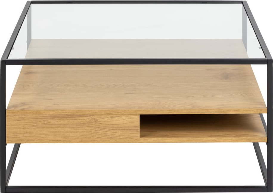 Konferenční stolek se skleněnou deskou v přírodní barvě 80x80 cm Randolf – Actona