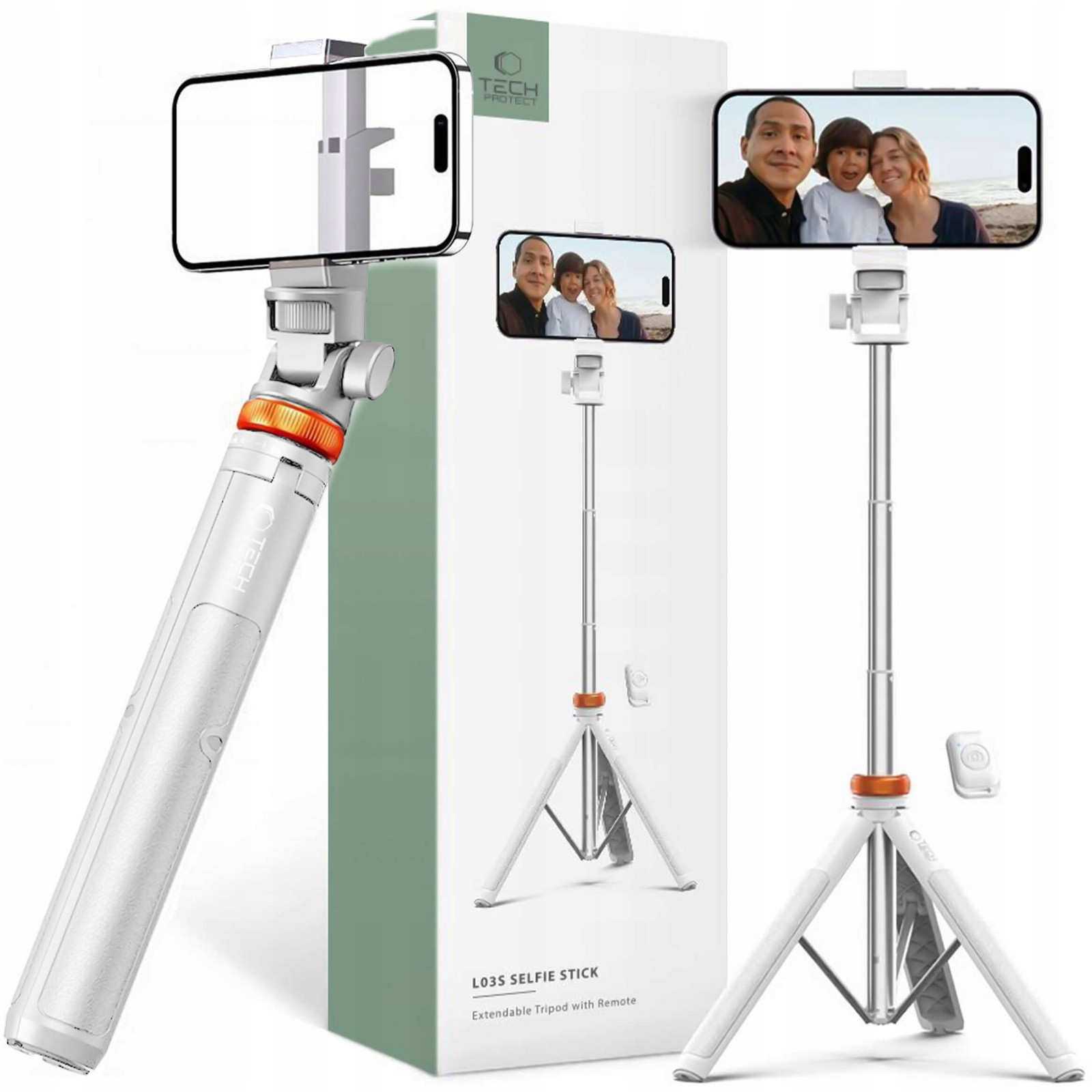Selfie tyč Hůl Stativ Tripod Bluetooth držák pro telefon fotografií Dálkové ovládání