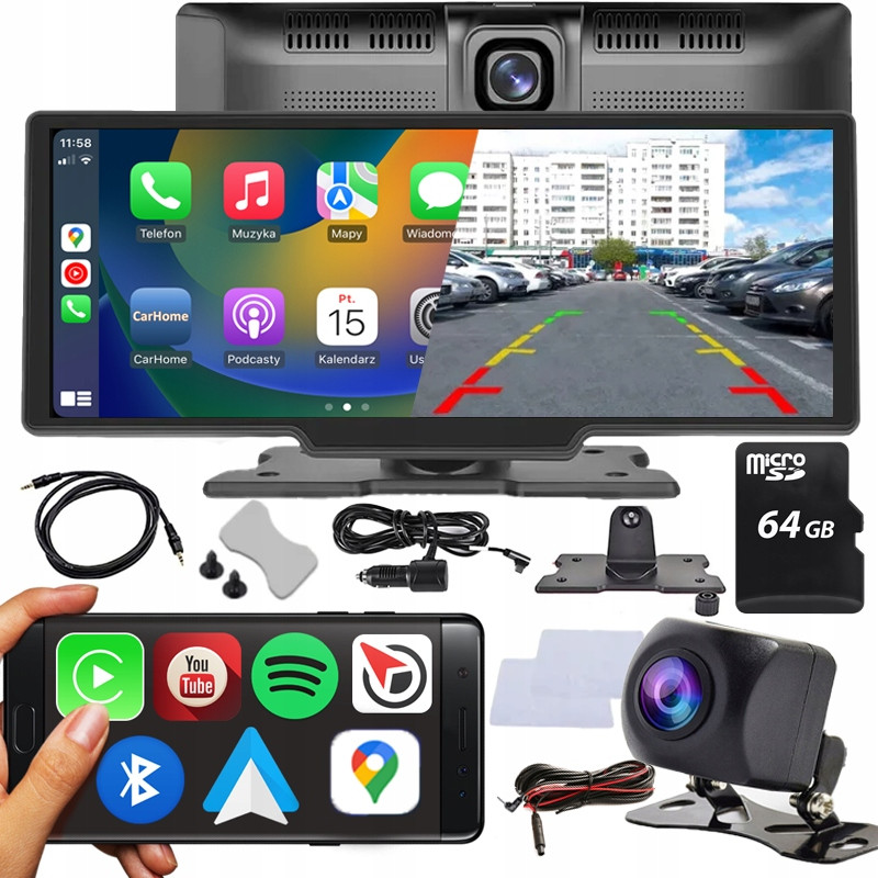 Radio Navigation Apple Carplay Android Auto Kamera Videorekordér Displej
