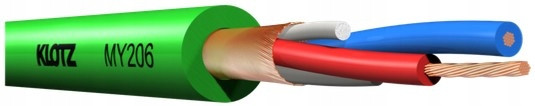 Profesionální Mikrofonní Kabel Klotz MY206 100m Celá Role Cívka Zelená
