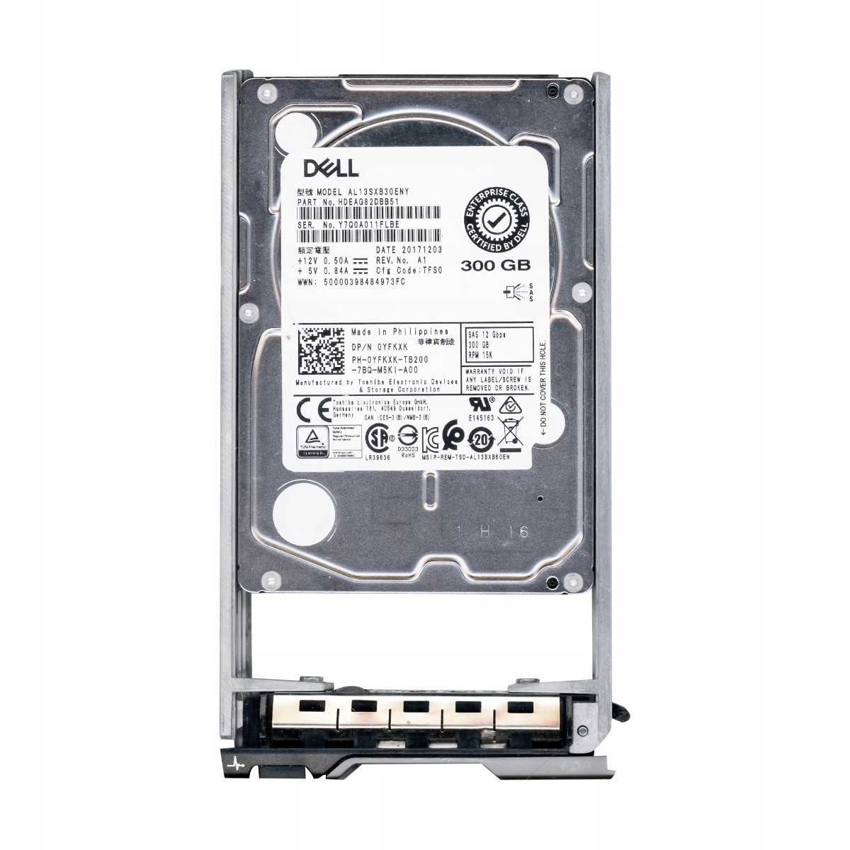 Dell 0YFKXK 300GB 15K 128MB SAS-3 12G 2,5'' AL13SXB30ENY